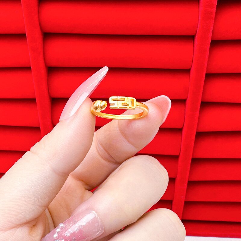 Gold Female Bow No Color Fading Niche Rings