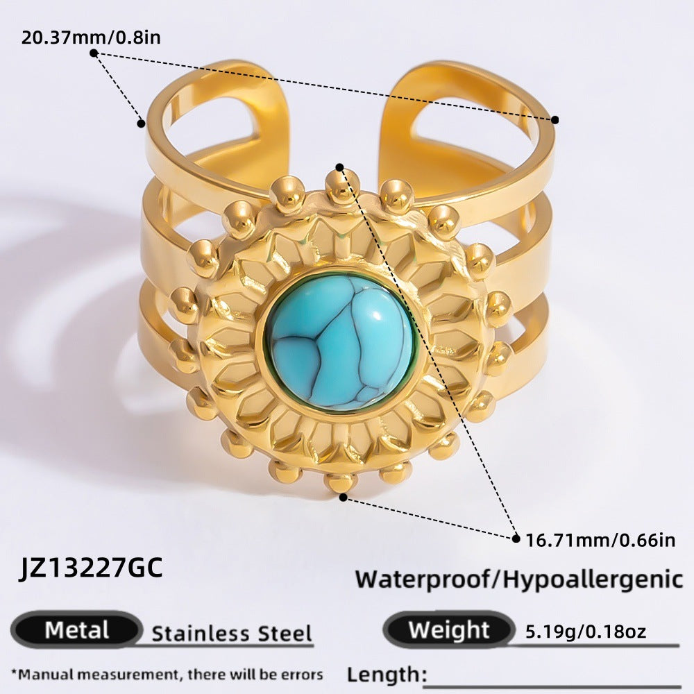 Stone Light Luxury Retro Niche High-grade Rings