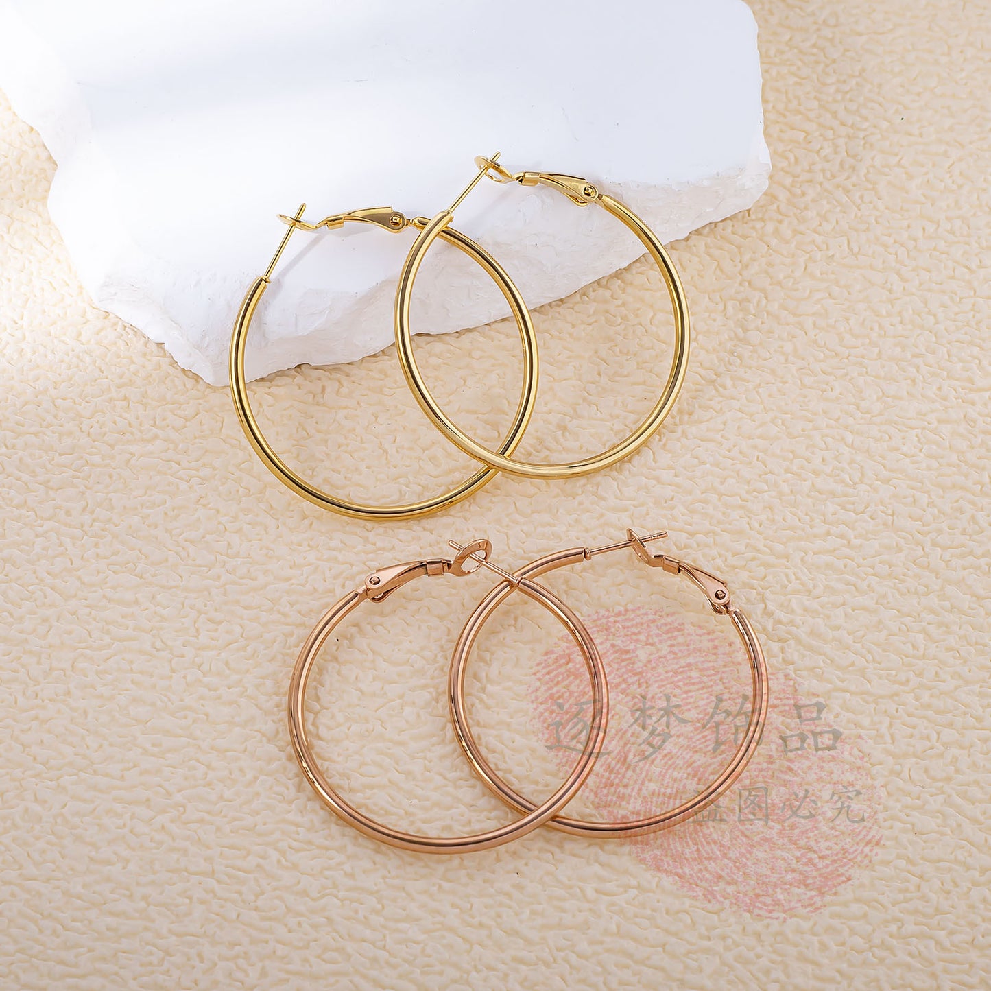 Circle Fashion Atmospheric Spring Shrimp Bow Buckle Earrings