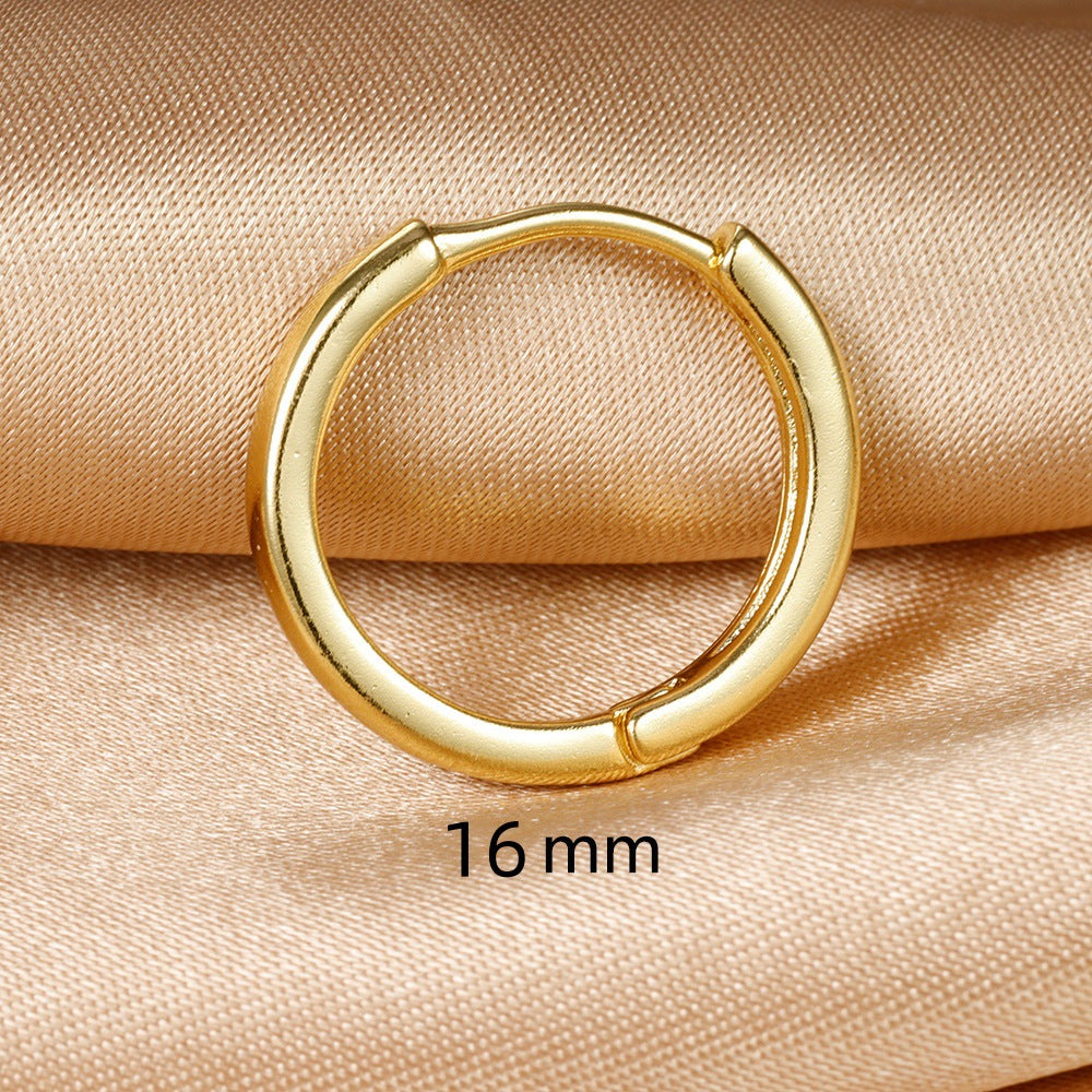 Women's Pure Sier Simple For Ear Sleeping Earrings