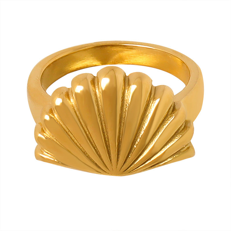 Ocean Style Personalized Scallop Niche Creative Design Rings