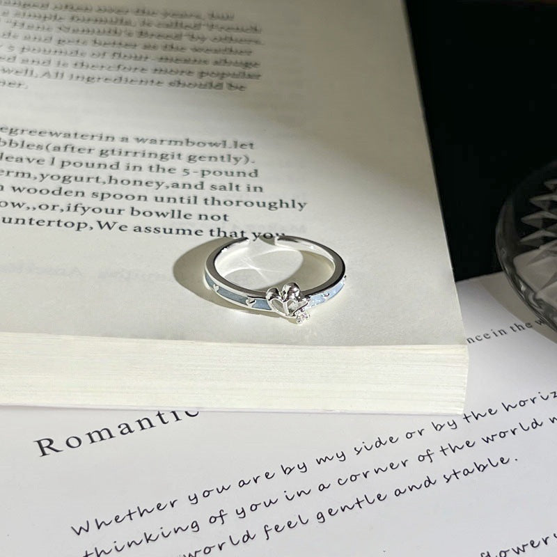 Flower Light Luxury Temperament Female Niche Summer Unique Design Sense Ring