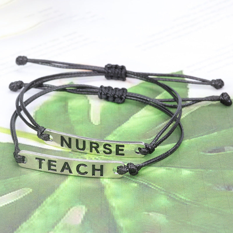 Woven Stethoscope Teacher's Day Greeting Blessing Gift College Bracelets