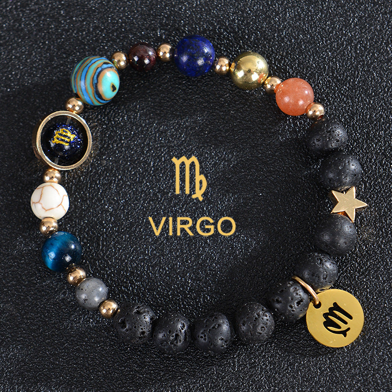 Planets Twee Constellations Frosted Stone Beaded Bracelets