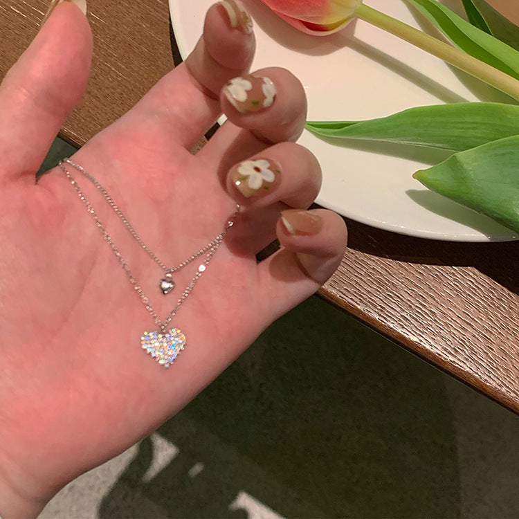 Women's Shiny Diamond Design Sense Niche Clavicle Necklaces