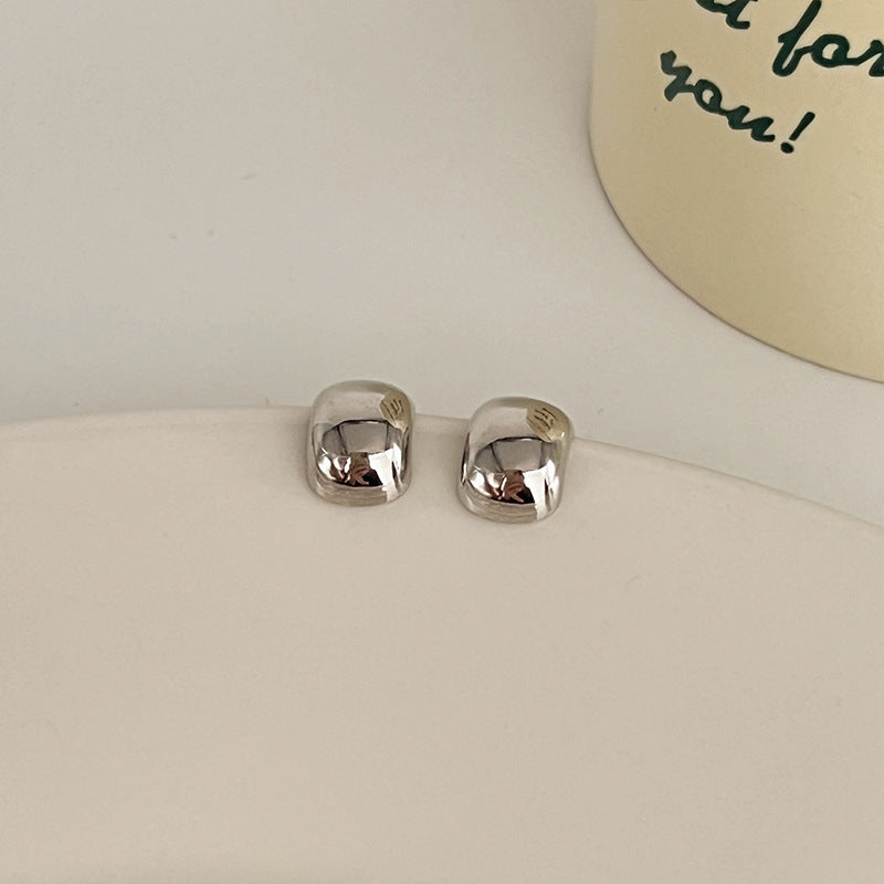 Women's Exquisite Simple Fashionable Design Sier Needle Earrings