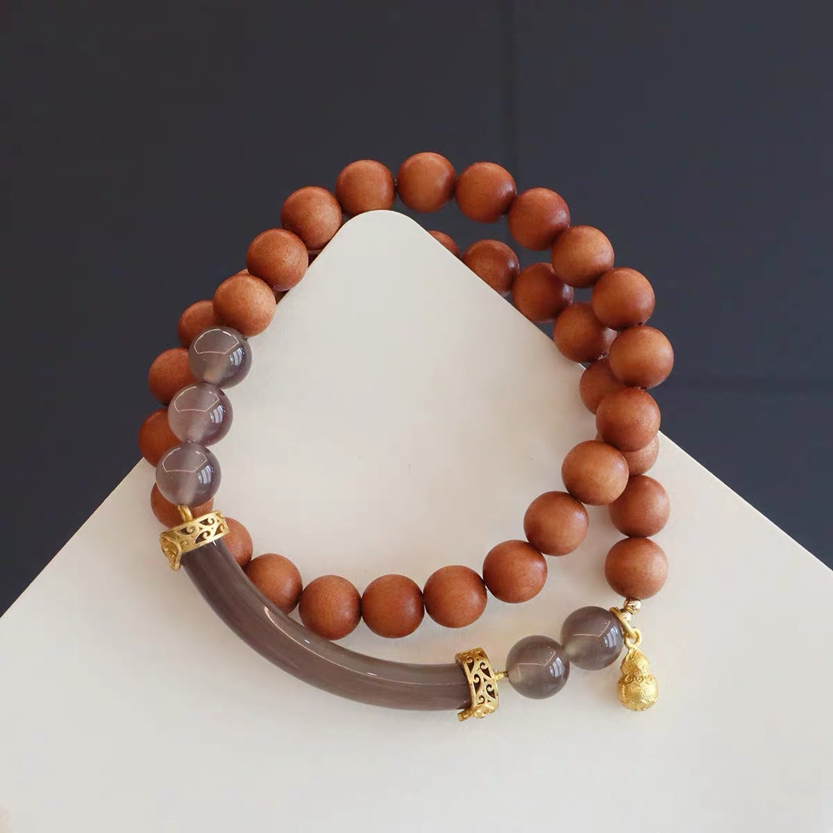 Mountain Half-life Smokey Violet Sandalwood Agate Pedunculata Bracelets