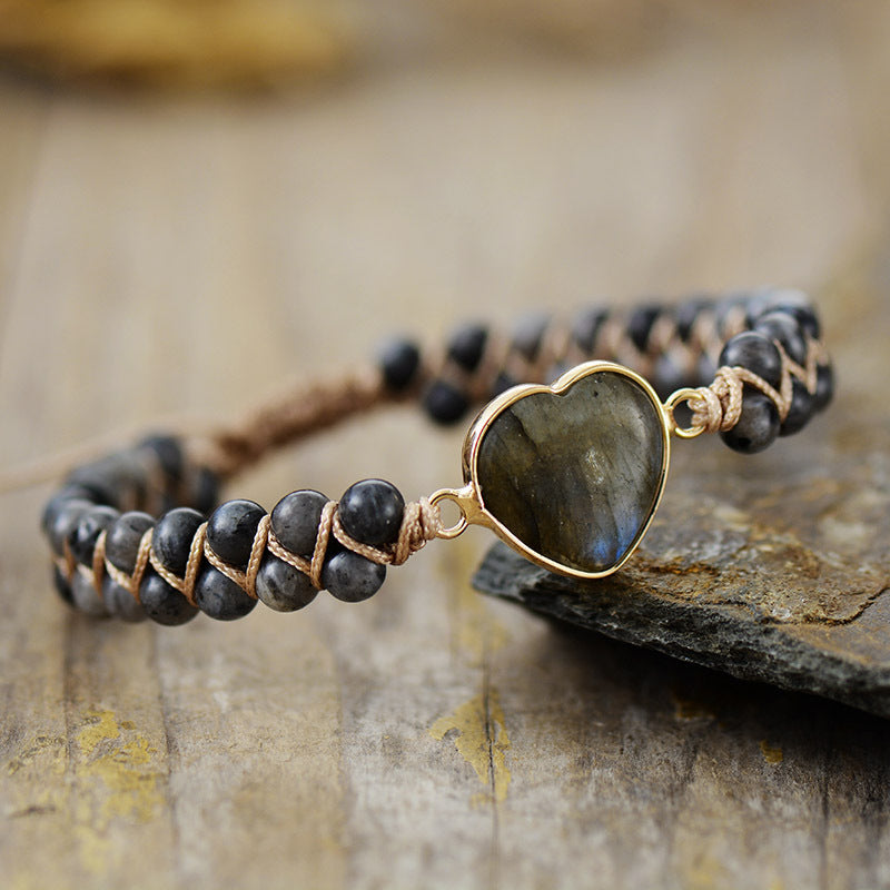 Emperor Stone Heart Shaped Double Layer Bracelets