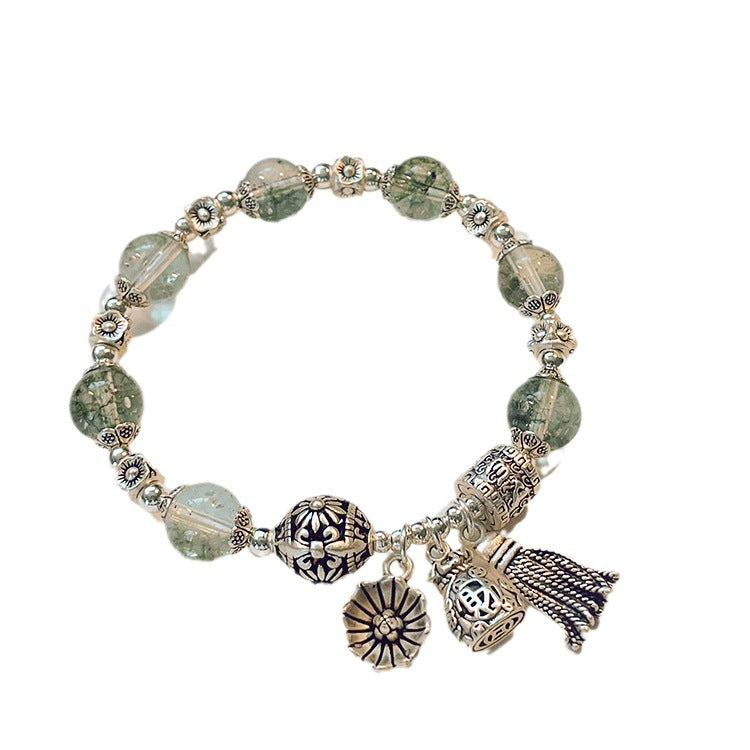 Women's & Men's Retro Ethnic Style Agate Ox Bone Rosary Bracelet