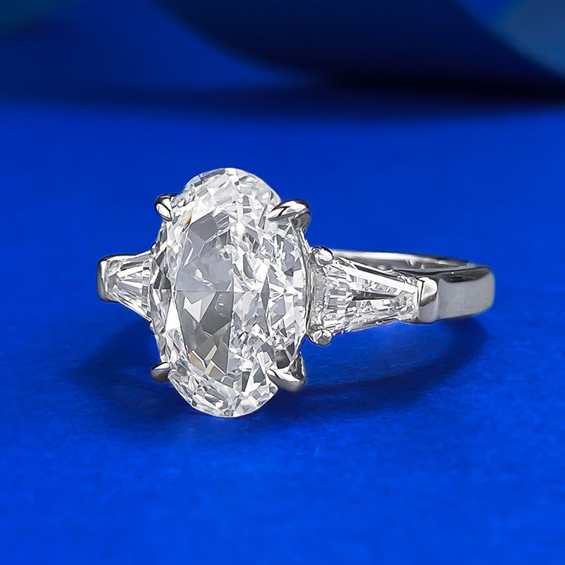 Sier High Carbon Diamond Ice Flower Cut Rings