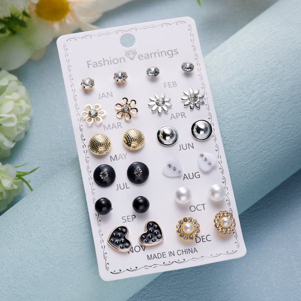 Flower Combination Card Suit Personality Multiple Rings