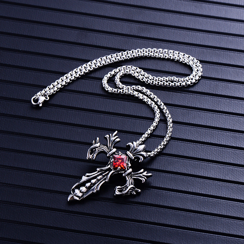 Steel Vintage Double Dragon God Of Necklaces