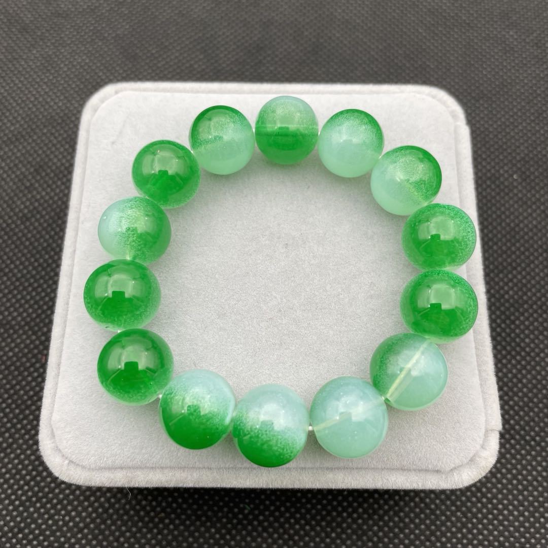 Fresh Imitation Jade Beads Glass Simple Bracelets