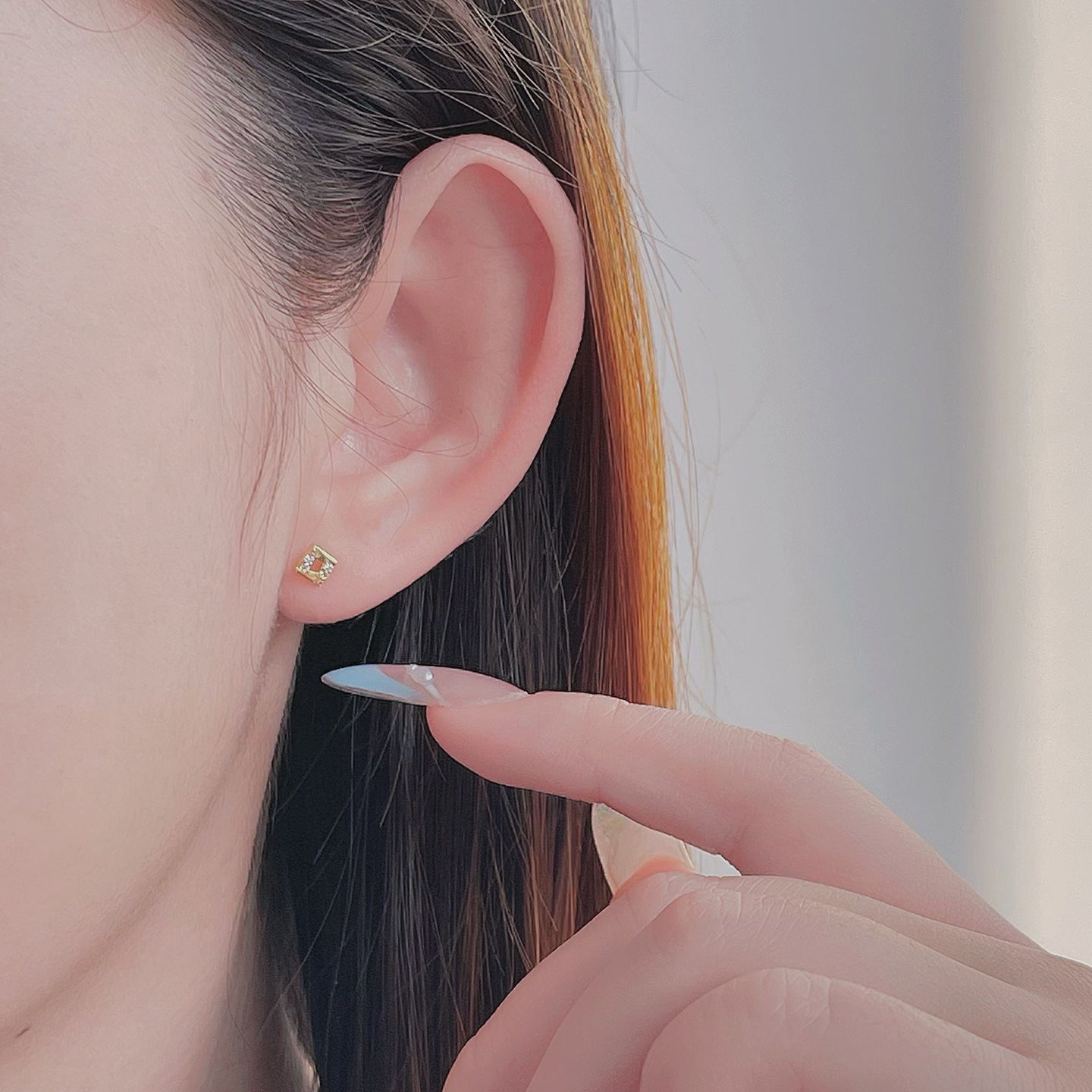 Square Before Sleep Temperament Wild Personality Trendy Stud Earrings