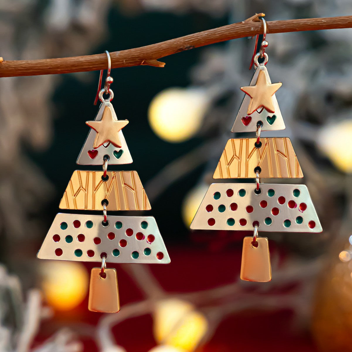 Ornament Christmas Pine Suit Wind Three-dimensional Necklaces