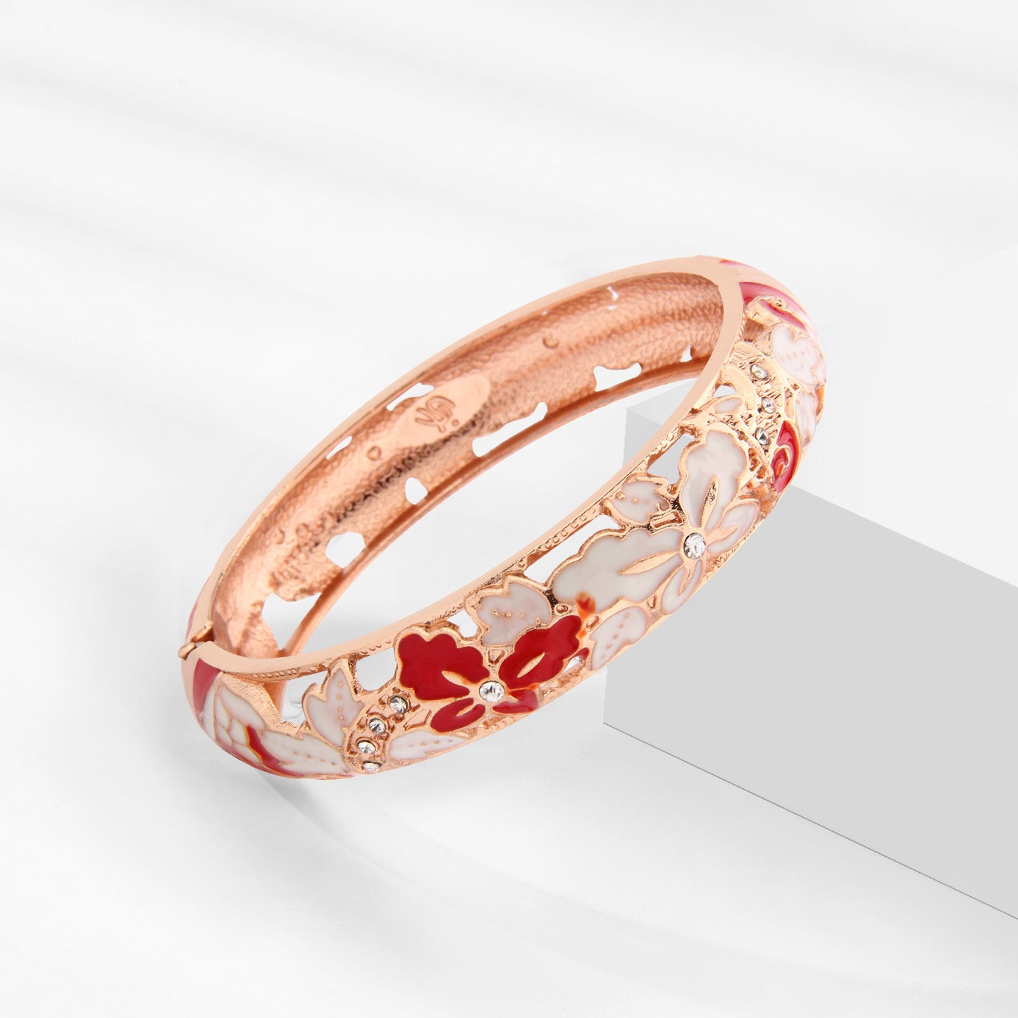 Cloisonne Red Drop Oil Flower Series Enamel Bracelets
