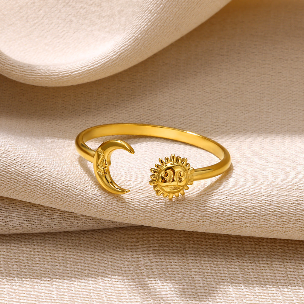 Women's Simple Geometric Chain Stainless Steel Oil Rings