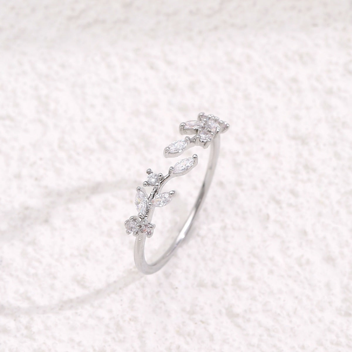 Flower Geometric Open Wheat Fashion Shank Rings
