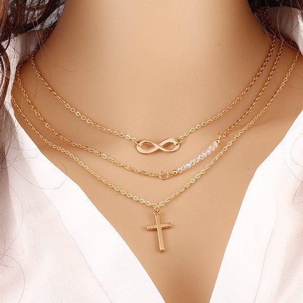 Cross Zircon Accessories Light Luxury Minority Necklaces