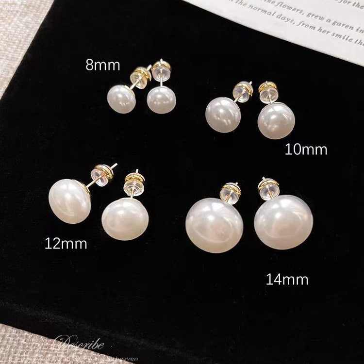 Classic Style Retro High-grade Pink Pearl Earrings