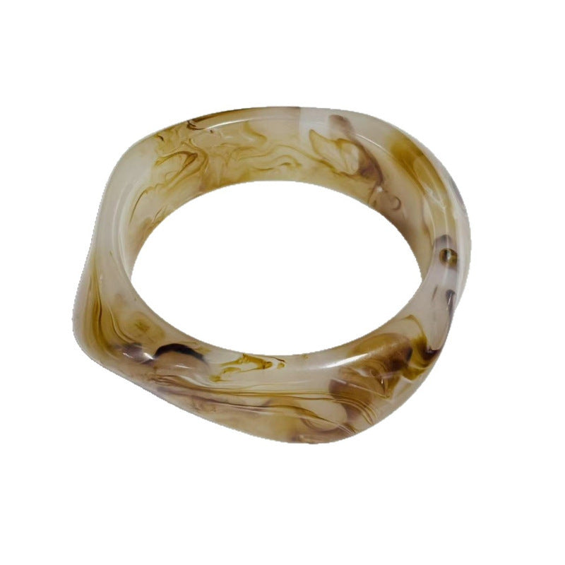 Women's Irregular Blooming Resin Curved Girlfriends Rings