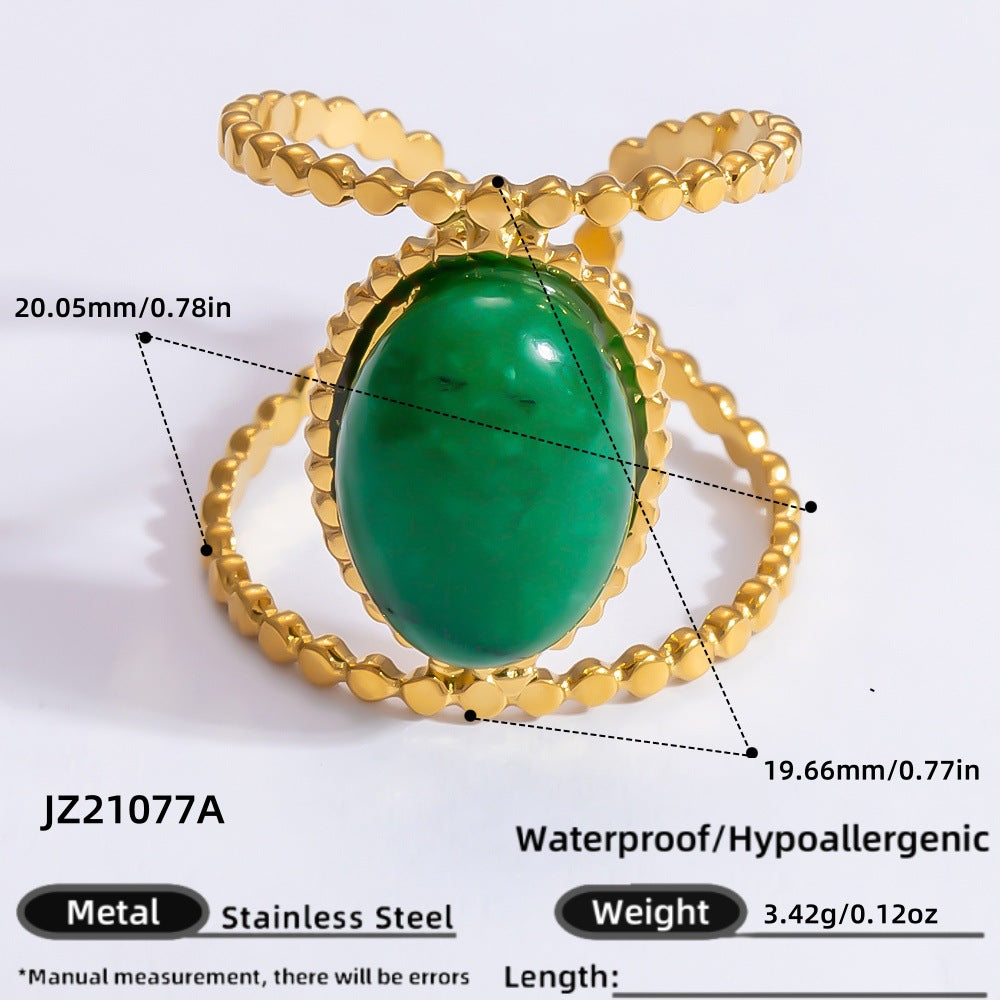 Stone Light Luxury Retro Niche High-grade Rings
