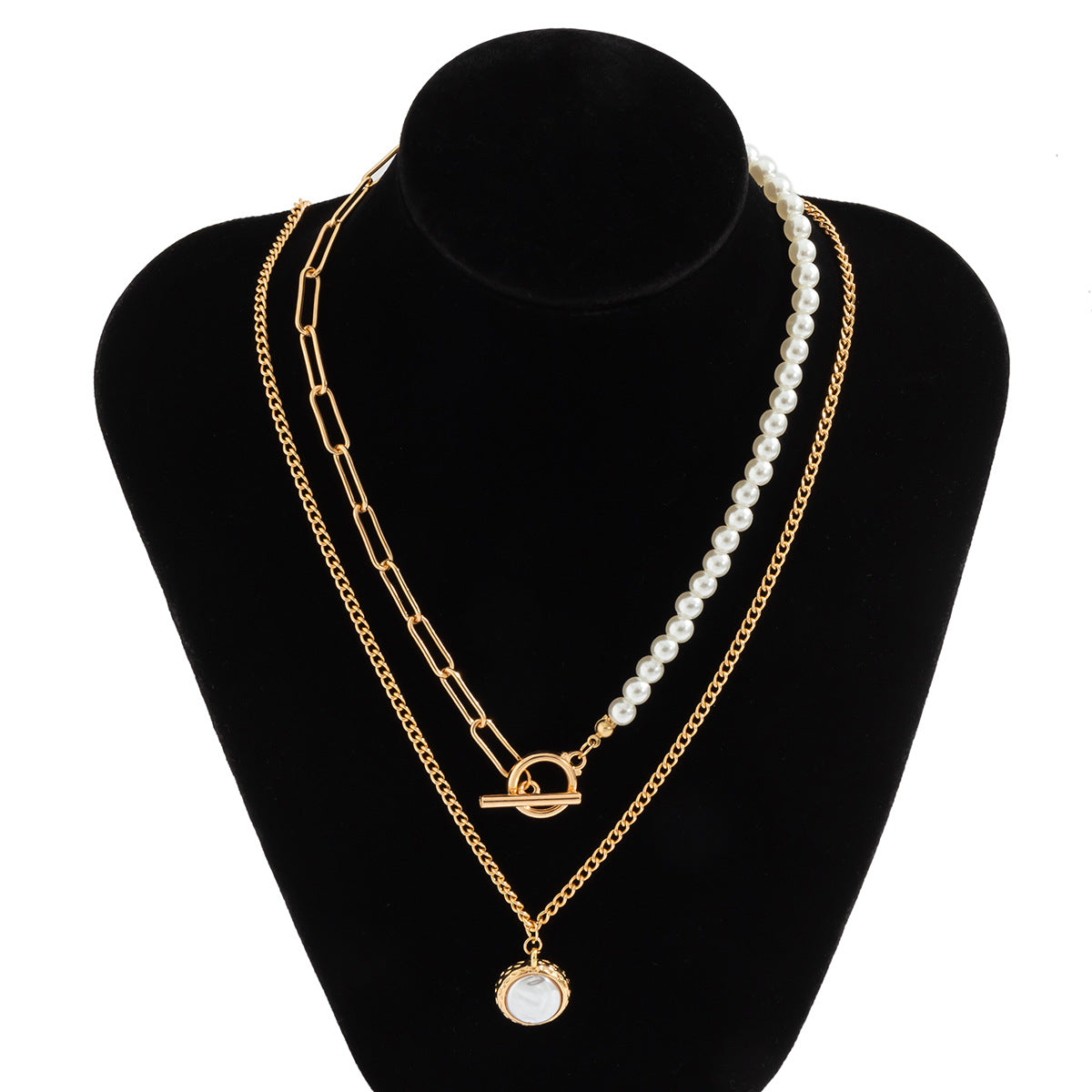 Cold Style Pearl Neck Accessories Retro Easy Matching Necklaces