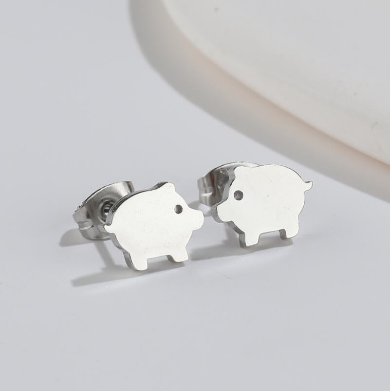 Stainless Steel Zodiac Animal Fashion Pig Rings