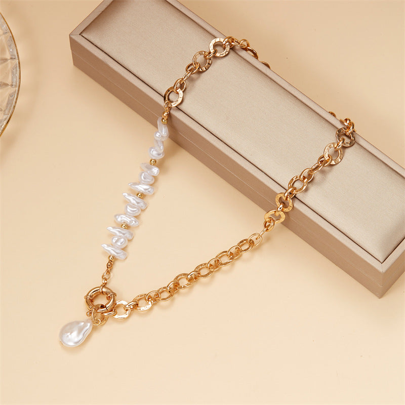 Retro Irregular Imitation Pearl Oval Tassel Bracelets