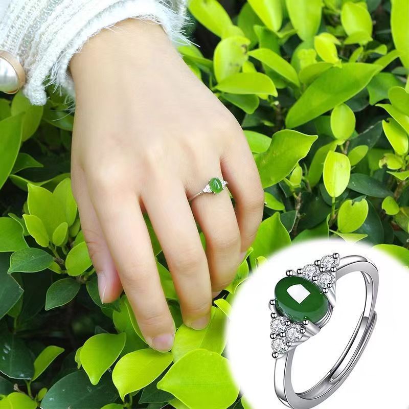 Women's Loose Mouth Imitation Natural Jade Egg Noodles Fresh Rings