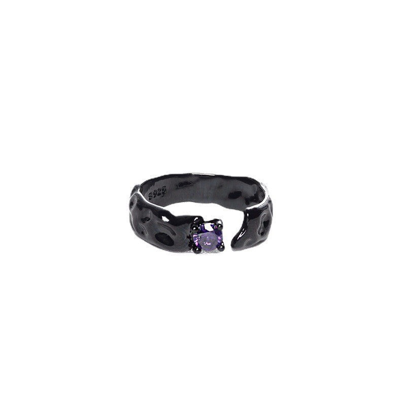 Purple Zircon Cold Wind Dark Sense Rings