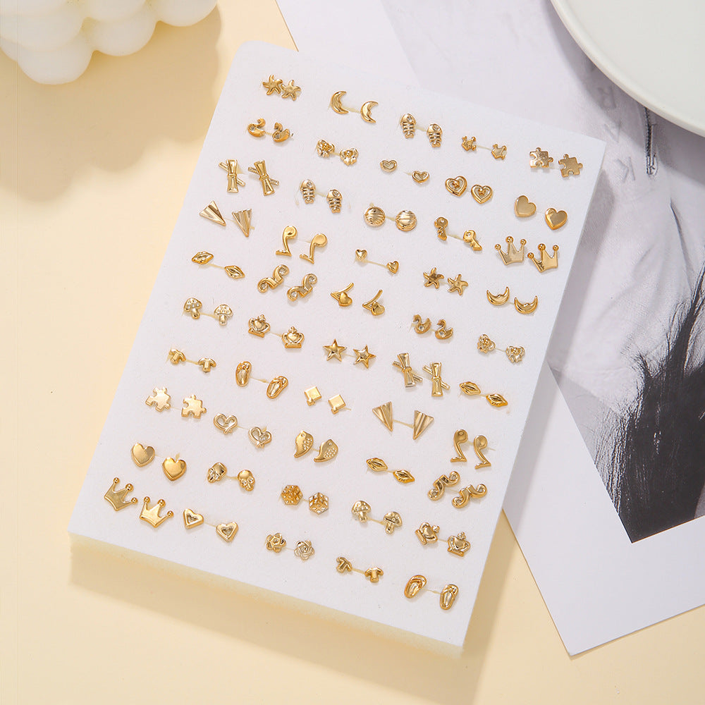 Fresh Pair Petite Female Creative Flower Stud Earrings