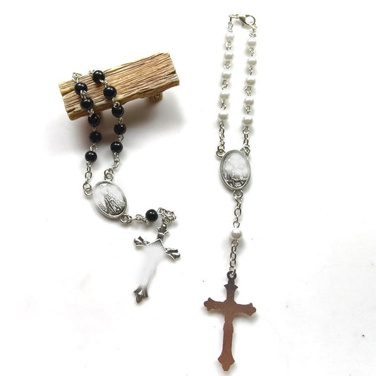 Women's & Men's Artificial Glass Pearl Cross Bracelet