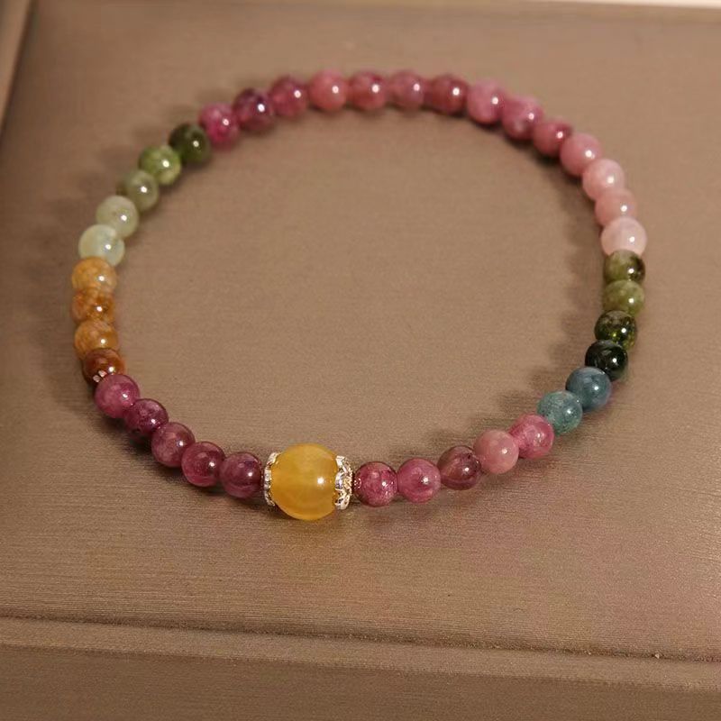 Colorful Tourmaline Good-looking Ornament Simple Design Topaz Bracelets