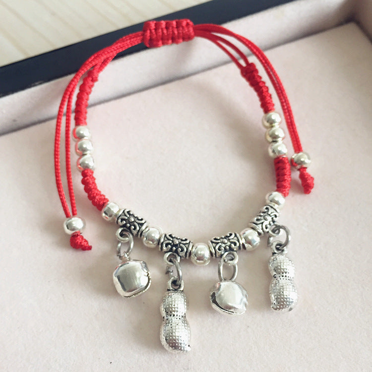 Red Rope Fresh Couple Bell Longevity Bracelets