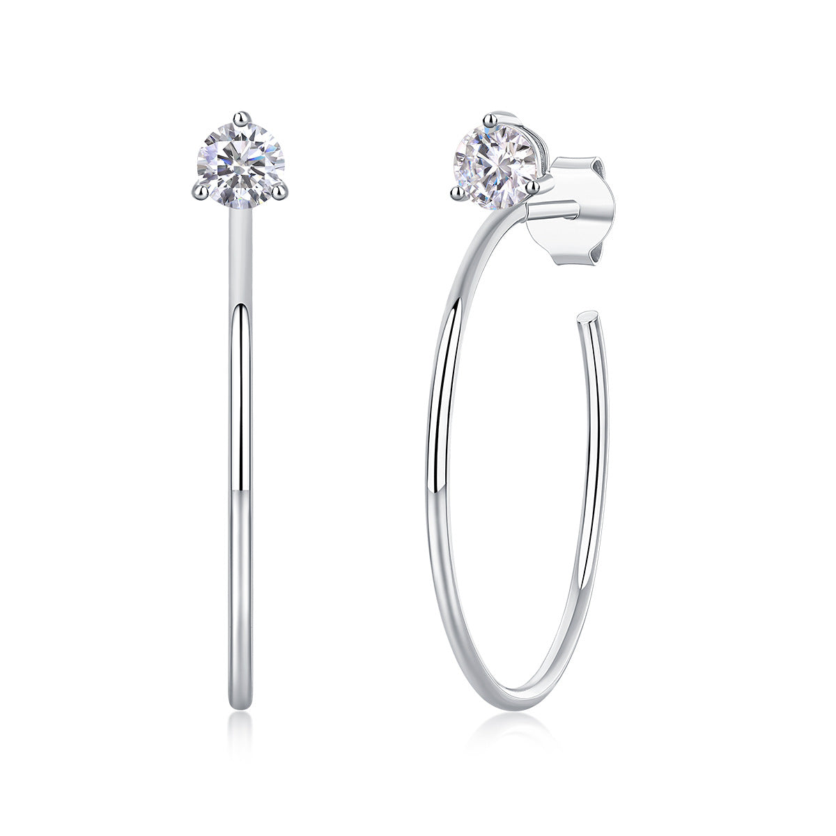 Pretty Innovative Sier Afternoon Ear Moissanite Earrings