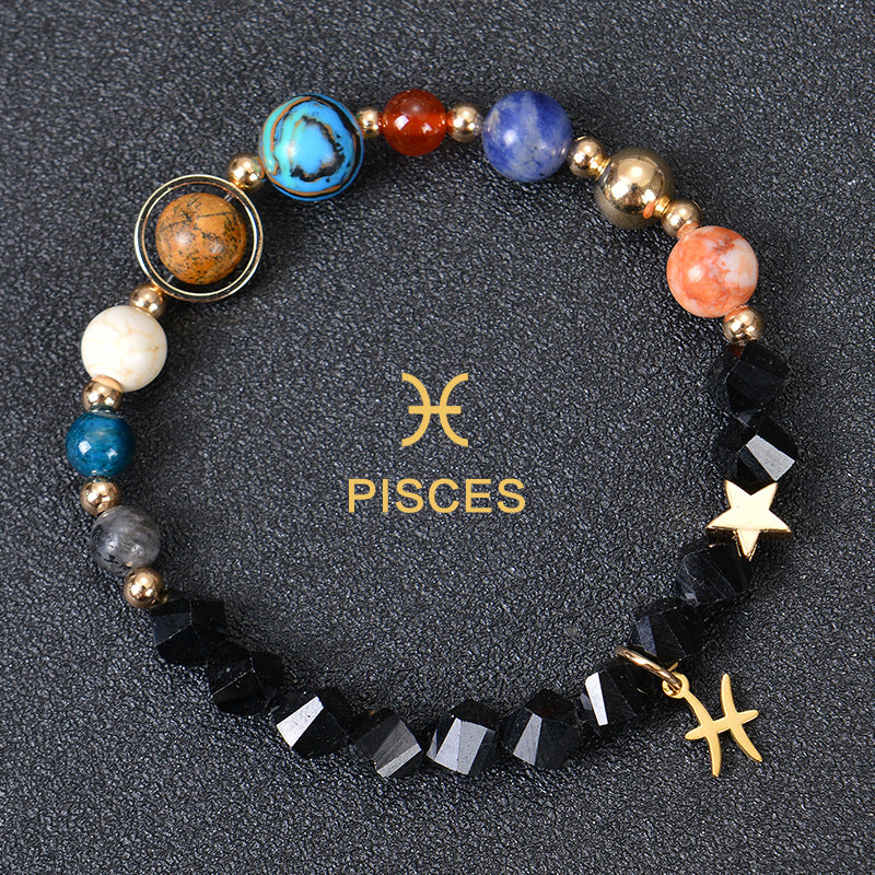 Planets Twee Constellations Frosted Stone Beaded Bracelets