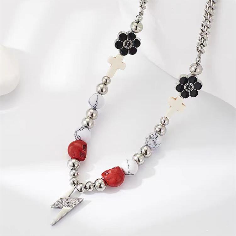 Women's & Men's Cross Personality Lightning Skull Sweater Chain Necklaces