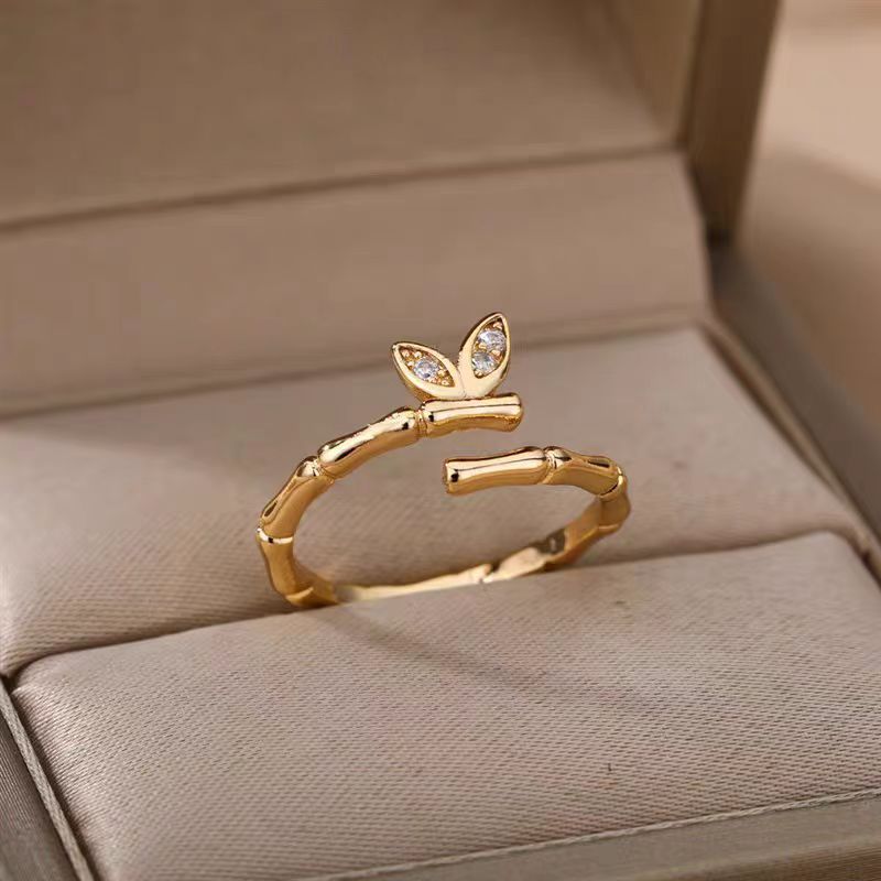 Women's Personalized Cold Style Simple High-grade Open Niche Straight Ring