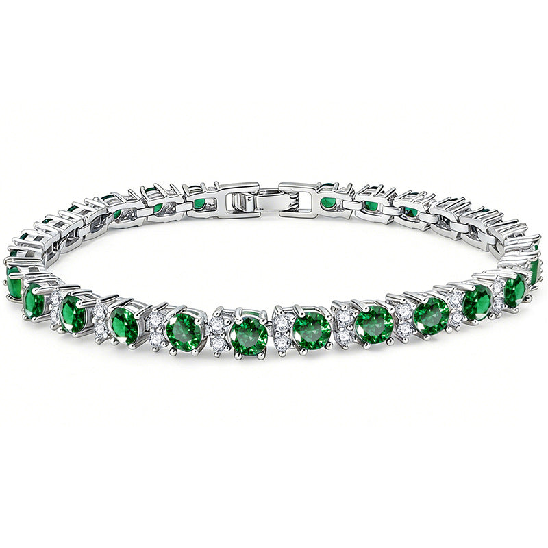 Women's Zircon Fashion Design Light Luxury Chain Gold Bracelet