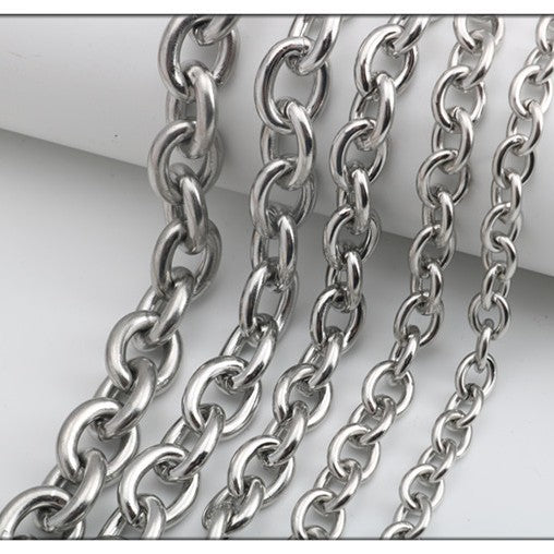 Titanium Large O-shaped Personalized Trendy For Bags Necklace