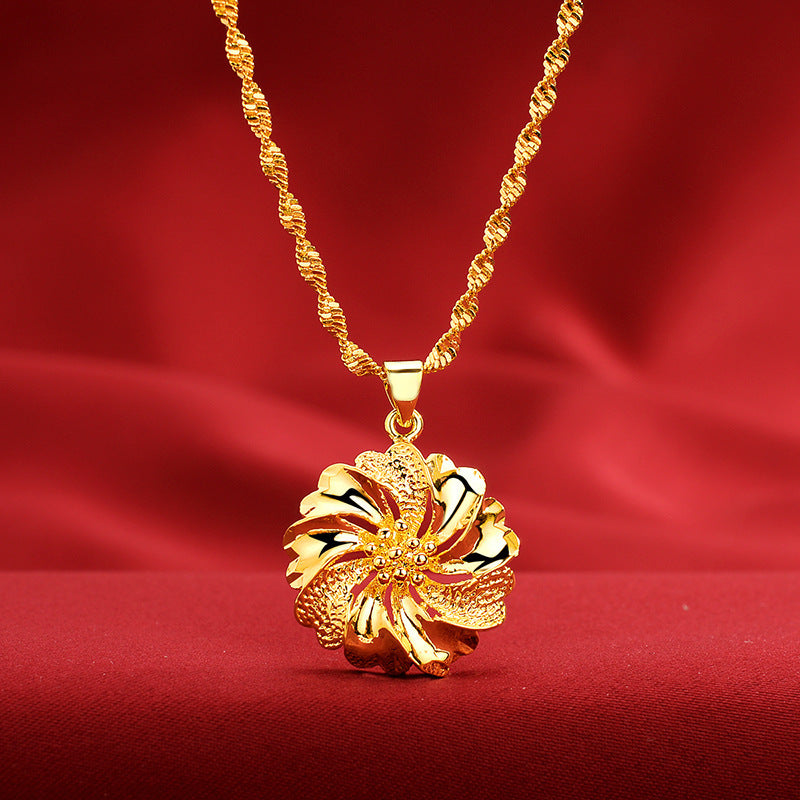 Women's Style Gold Shop Alluvial Love Abacus Lucky Bag Necklaces
