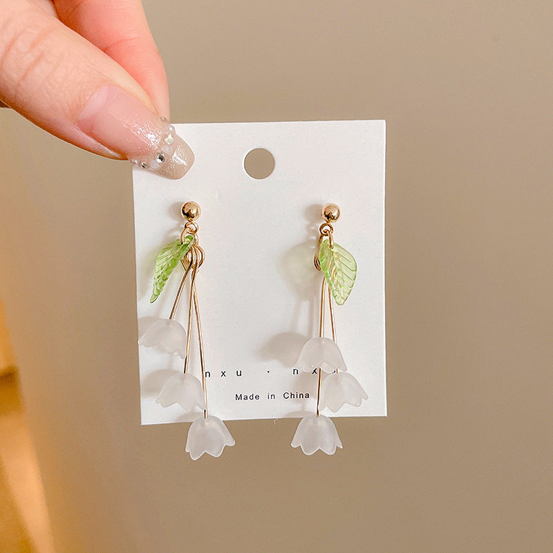 Light Luxury Sier Pin Pearl Niche Earrings