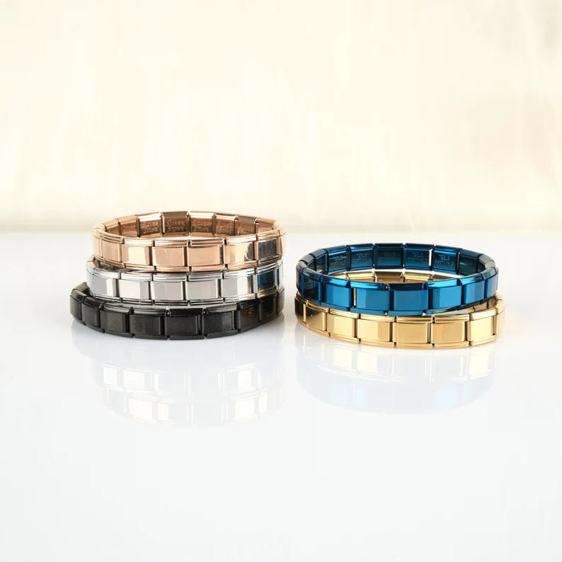 Steel Italian Module Can Be Random Combination Spliced Bracelet