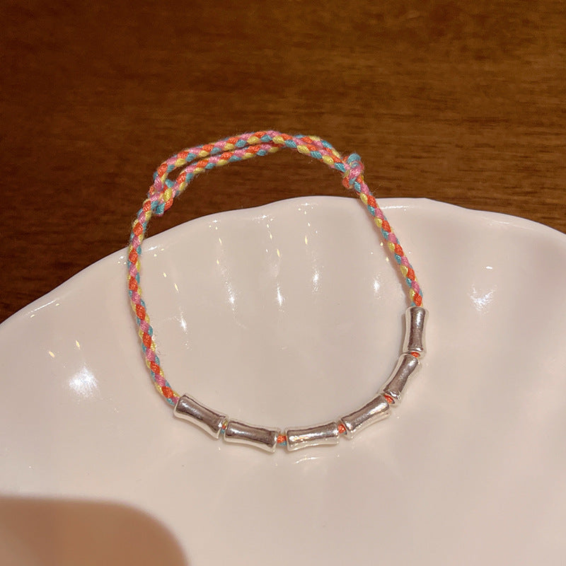 Dopamine Color Woven Colorful Rope Female Bracelets