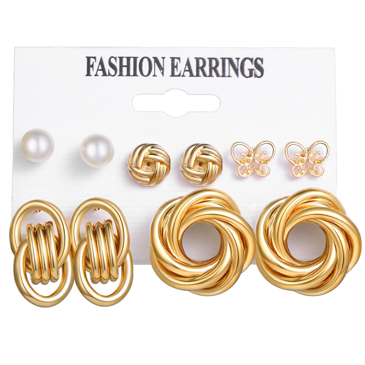 Tassel Butterfly Card Retro Simple Advanced Pearl-studded Pairs Earrings