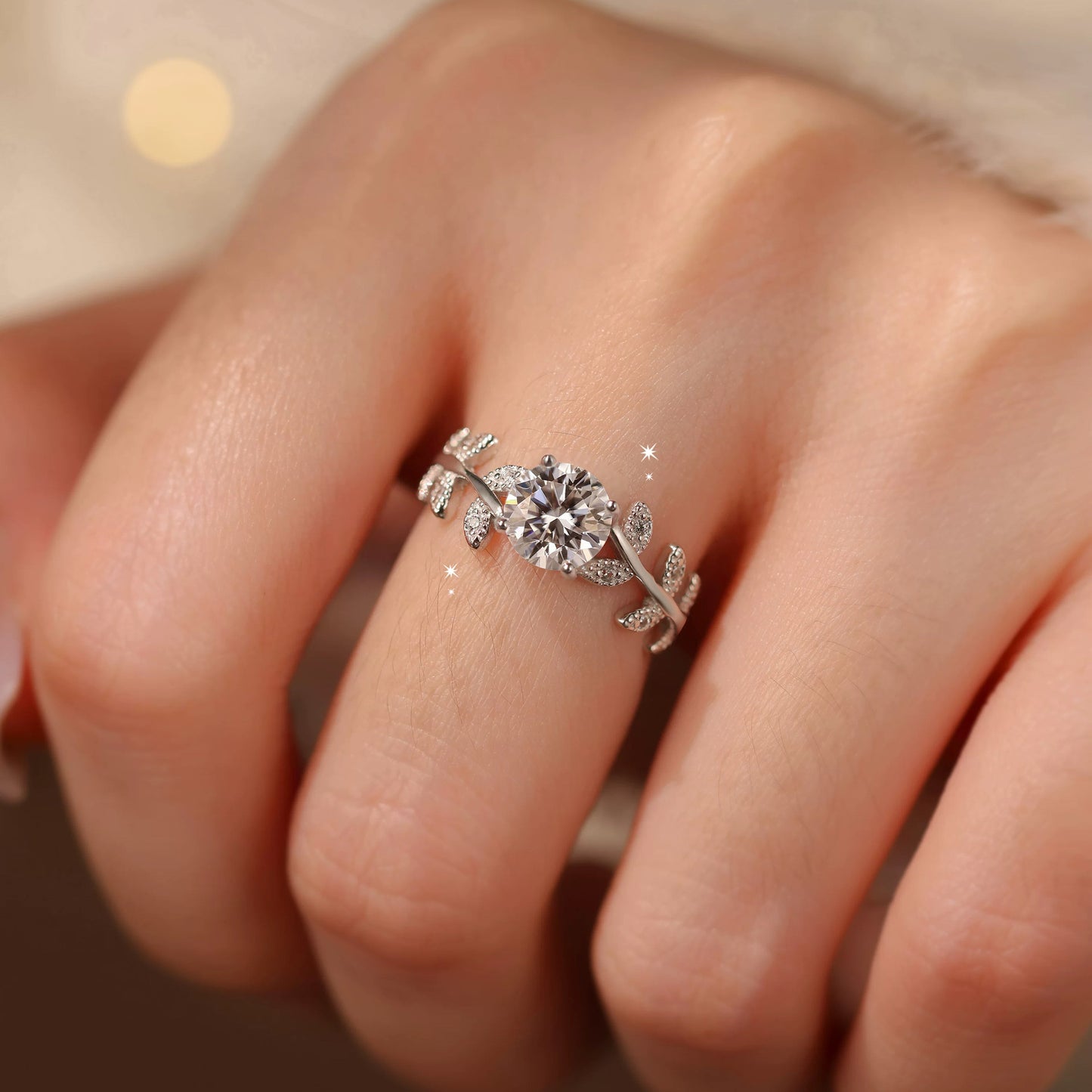 Twig Light Luxury High Sense Refined Grace Open Adjustable Gift Ring