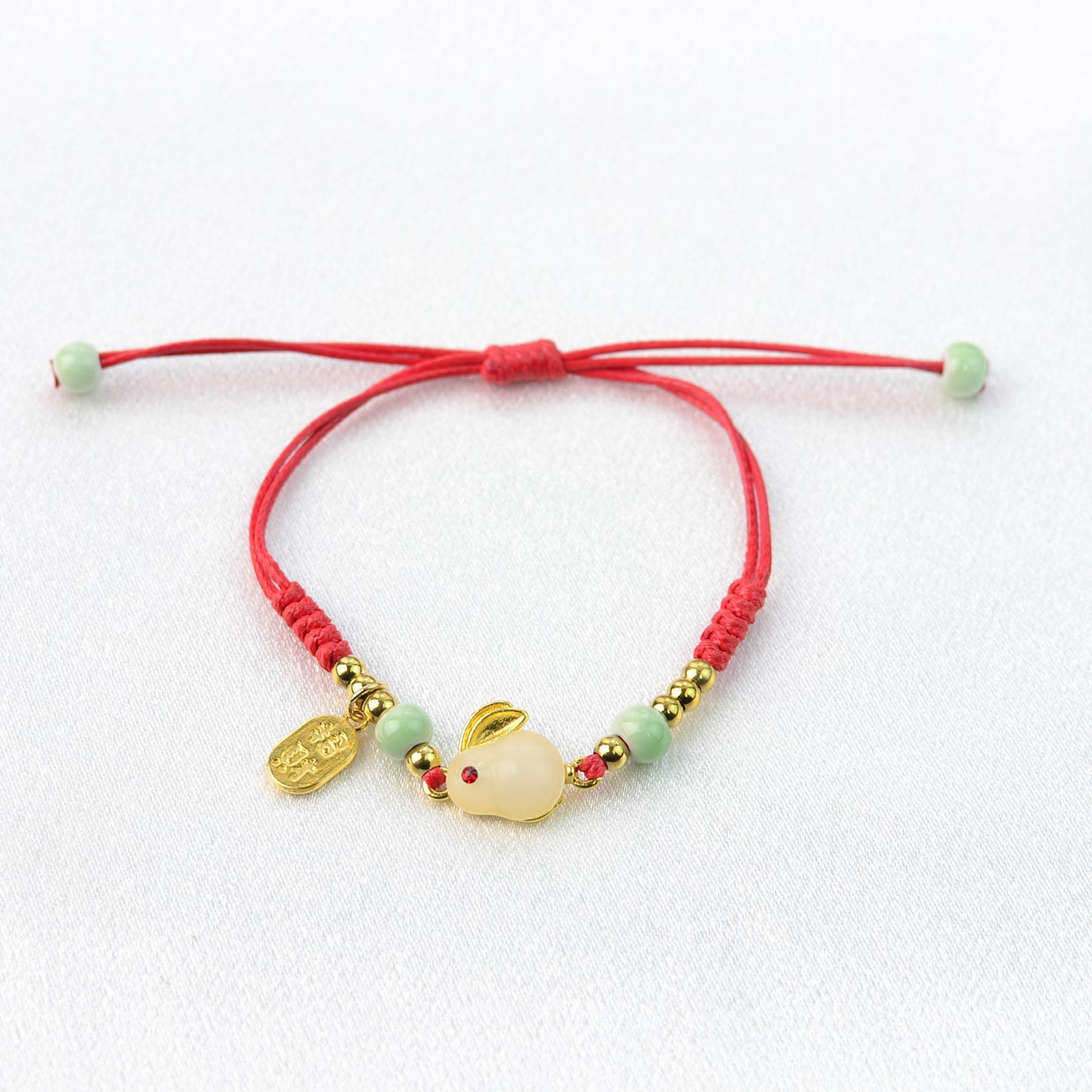 Women's Lucky Jade Hare Gift Life Chinese Bracelets