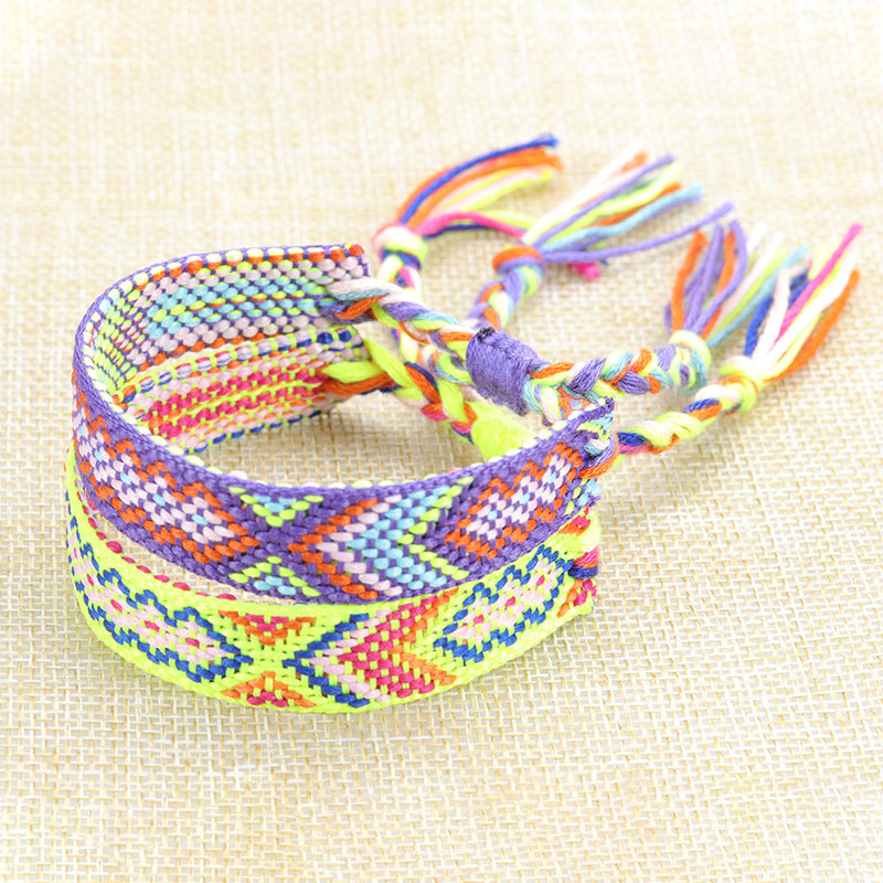 Style Woven Colorful Tassel Lucky Friendship Bracelets