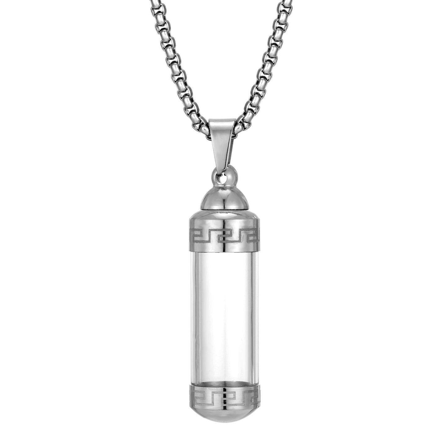 Steel Can Open Transparent Perfume Box Popular Cinerary Casket Close Pendant